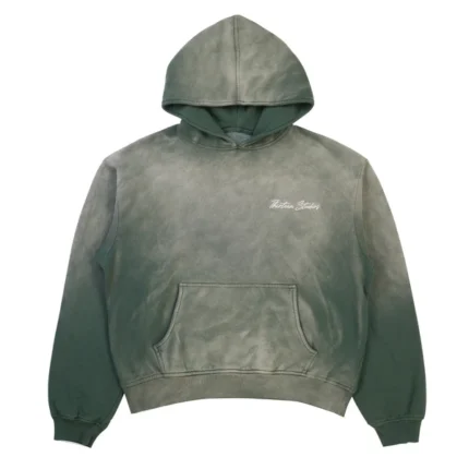 Thirteen Studios Embroidered Logo Hoodie Faded Green